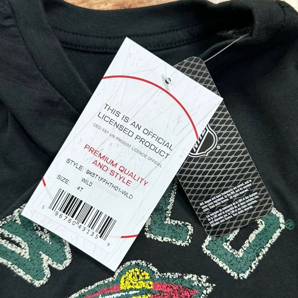Minnesota Wild Hockey Toddler T Shirt New NHL Official Merchandise Size 4 T